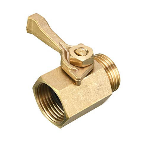 M MINGLE Heavy Duty Brass Garden Hose Shut Off Valve, 3/4 Inch, 2Pack