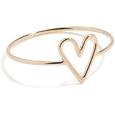 Zoe Chicco Women's 14k Gold Tiny Open Heart Vertical Ring