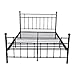 Metal Bed Frame Queen Size Platform with Steel Headboard and Footboard Mattress Foundation Bedroom Furniture Box Spring Replacement for Adults Victorian Style Black