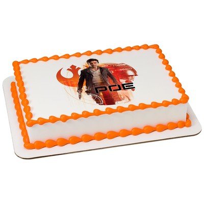 Amazon Com Star Wars Poe Last Jedi Licensed Edible Cake Topper