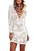 Walant Women's Crochet Sexy Swimsuit Cover UP Bikini Bathing Suit Beach Dress,Beige,One Size