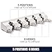 IMILLET Mop and Broom Holder, Wall Mounted Organizer-Mop and Broom Storage Tool Rack with 5 Ball Slots and 6 Hooks (Beige) (One Pack)