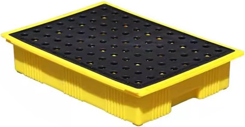 exproyzk Modular Spill Containment Platform Pallet Tray 50x36x10cm Yellow Black