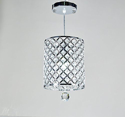 MonaLisa Gallery Modern Silver Crystal Chandelier Ceilling Pendant Light Fixture SML-359-X-W7-Silver