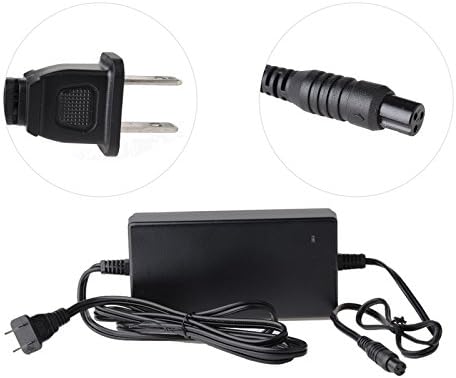 Elatany UL Approved 36V 1.6A Battery Charger Lithium Battery Power Adapter 3-Prong Inline Connector for Scooter