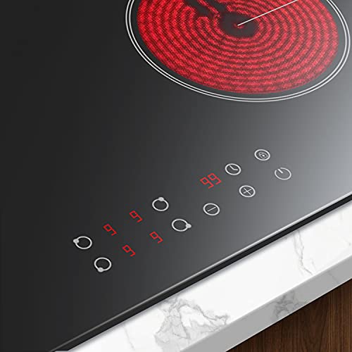 Electric Cooktop 24 Inch, Cooksir Dropin Electric Stove Top With 4