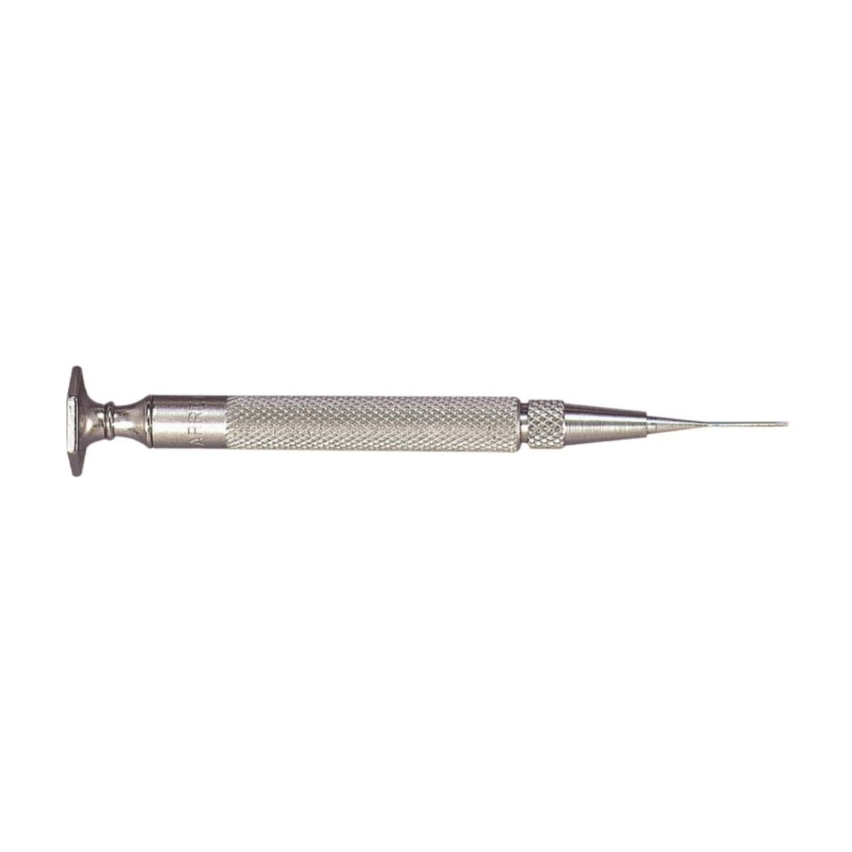 Starrett 555AA Stainless Steel Jewellers Complete Screwdriver, .025" Head, 33/4" Length, 7/8" Blade Length