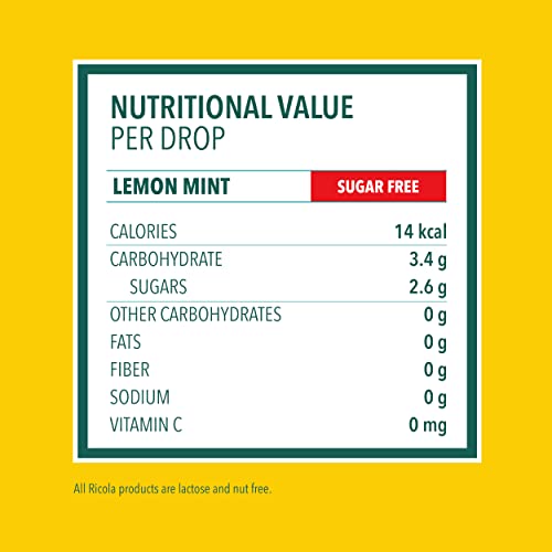 Ricola Sugar Free Lemon Mint Herbal Cough Suppressant Throat Drops