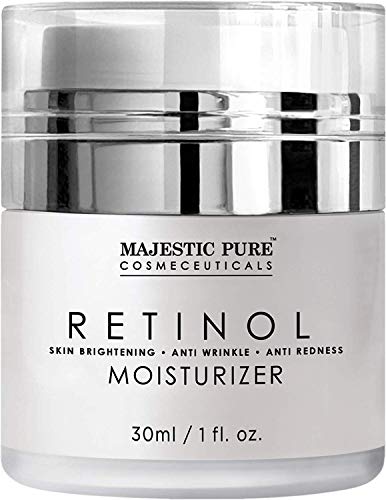 Majestic Pure Retinol Moisturizer Cream for Face and Eye Area - Night Cream - Reduces the Appearance of Wrinkles, Fine Lines - 1 fl. oz.