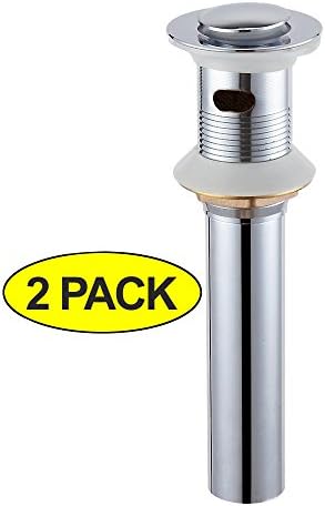 XVL Bathroom Tub Pop Up Drain Stopper with Overflow 2 Pieces, Chrome D39B-2