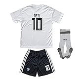KID BOX 2018 Germany Mesut OZIL #10 Home Away Soccer Kids Jersey & Short Socks Set Youth Sizes