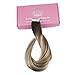 [Promotion]Full Shine Tape in Hair Extensions 20 inch Human Hair Balayage Tape Hair Extensions Color #3 Fading to #8 and #22 Blonde Highlighted Glue Extensions 50g Per Pack