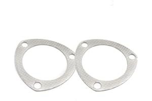 JEVA 3" Catback Exhaust Header Down Pipe Manifold Collector 3" Flange Gasket 3 Bolt 2 PCS