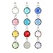 1 Set Mixed Birthstone Charms 6mm Austrian Crystal Beads Sterling Silver Plated (12pcs) for Earrings Bracelet Necklace Keychain CCP2-S