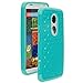 Moto X 2nd Gen Case, Moto X 2 Case, Style4U Motorola Moto X (2nd Generation) Studded Rhinestone Bling Hybrid Armor Case (2nd Gen, 2014 Release Only) W/ 1 Screen Protector 1 Stylus [Teal/Mint Green]