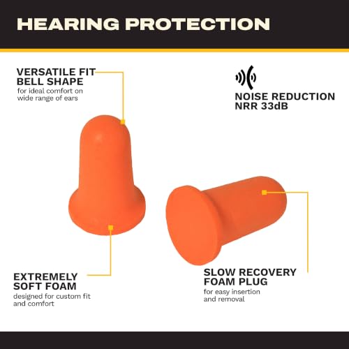 DEWALT Bell Shaped Foam Earplugs NRR 33 - Made in USA - photo 7