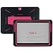 [Rhino] Black Hot Pink Heavy Duty rugged impact Hybrid Case with Kickstand Case For Samsung Galaxy Tab 2 LTE 10.1
