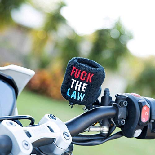 Brake Fluid Reservoir Cover Sock for Motorcycles, Sporbikes and Gifts by Moto Loot (F The Law)