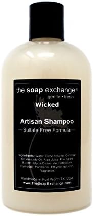 The Soap Exchange Hair Shampoo - Wicked Scent - Hand Crafted 12 fl oz / 354 ml Natural Artisan Hair Care, Gentle, Sulfate & Paraben Free, Cleanse, Moisturize, & Protect. Made in the USA.