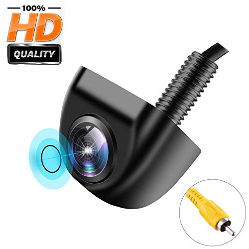 Car Backup View Camera Night Vision HD Super Wide Viewing AngeI Metal Rear View Camera IP69K Waterproof Car Auto Rear Camera for Car Truck RV SUV(Black)