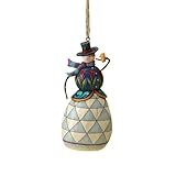 Enesco Jim Shore Heartwood Creek Snowman with Pipe Hanging Ornament, 4-1/2 Inches