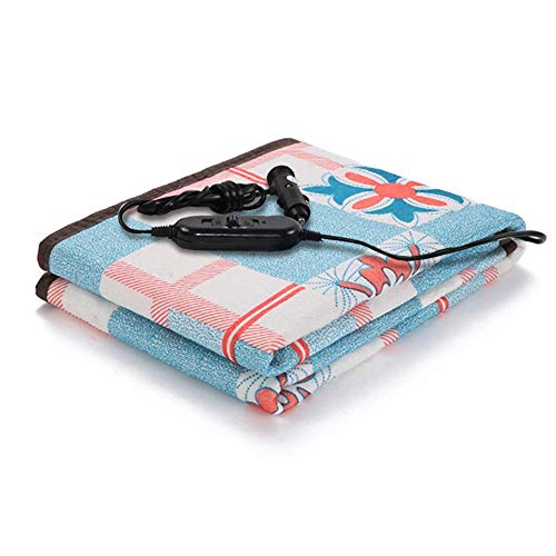 Per Car Heated Blanket, 24V 40W Electric Heating Blanket Car Travel Warm Blanket Heating Quilt with Temperature Controller and Overheat Protection