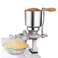 Hand Crank Grain Mill, Table Clamp Manual Corn Grain Grinder Cast Iron Mill Grinder for Grinding Nut Spice Wheat Coffee…