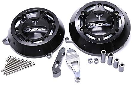 QQJK Motorcycle CNC Aluminum Alloy Engine Stator Case Guard Cover Protector, for Yamaha MT-07 MT07 MT 07 FZ-07 FZ 07 2014-2016,Black