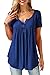 Plus Size Women Blouses and Tops Fashion Summer Shirts Short Sleeve 2018 Navy Blue XL
