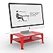 2-Tier Monitor Stand and Desk Organizer, Red, Steel  –  Sturdy, Ergonomic Computer Riser  with  Phone Stand  for Apple, PC –  Stylish Desk Shelf  – Premium Office Desk Organizers and Accessoriesthumb 3