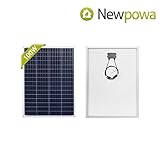 Newpowa 100 Watts 12 Volts Polycrystalline Solar Panel 100W 12V High Efficiency Module Rv Marine Boat Off Grid