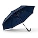 ShedRain WindPro Vented Auto Open Auto Close Compact Umbrella with Curved Wood Handle