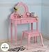 KidKraft Medium Diva Table and Stool, Pink
