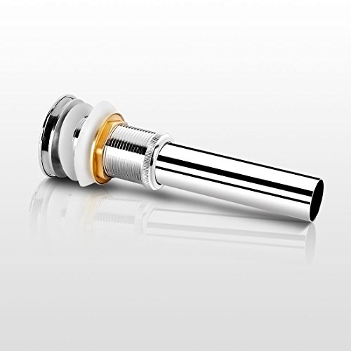RUNMADE Bathroom Faucet Vessel Vanity Sink Pop Up Drain Stopper without Overflow, Polished Chrome