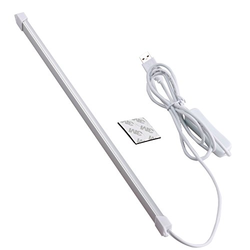 Qooltek Portable USB 30LED 3.5W Reading Strips Craft Light Eye-care LED Desk Reading Lamp with Cool White Color Light Great for Craft Table, Pianos,Work Tables,DJ's, Music Stands (Cool White)