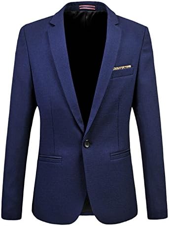Coac3 Men Suit Business Formal Fashion Blazer Plus Size M-6XL Slim Fit Suit Blazer Casual Suit Jacket blue XXXL