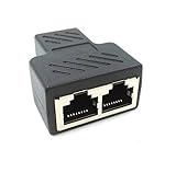 Dreamvasion® Network Adapter RJ45 Female to 2 Female Port CAT 5/CAT 6 LAN Ethernet Socket Splitter Connector Adapter