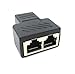Dreamvasion® Network Adapter RJ45 Female to 2 Female Port CAT 5/CAT 6 LAN Ethernet Socket Splitter Connector Adapter