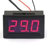 DROK DC 12V Plug In Digital Thermometer with Temp Probe -50~110Â°c Temperature Detector Red LED Display Two Wires~