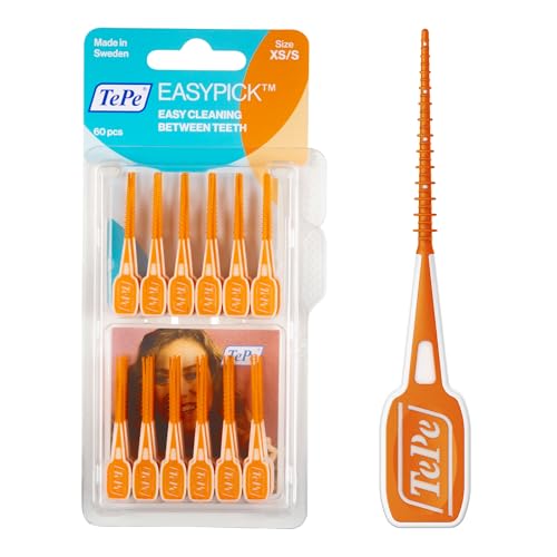 Palillos de Dientes TePe EasyPick, Naranja, ISO XS-S, 60 ud.