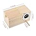 PINVNBY Parakeet Nesting Box Bird House for Cage Wood Mating Box Bird Breeding Box for Lovebirds, Cockatoo, Budgie, Finch, Canary Small and Medium Sized Birds (L:9.8 * 5.3 * 5.3 inch)