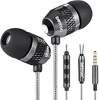 Betron B25 Earphones with Microphone and Volume Control, Wired Noise Isolating In-Ear Headphones, Silicon Earbuds and...