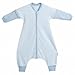 LETTAS Baby Boys and Girls Detachable Sleeves 0.5 Tog Cotton Sleeping Sack for Big Kids, (Blue,XL)