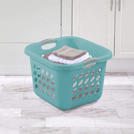 STERILITE 1.5 Bushel Square Ultra Laundry Basket, Teal Splash (4 Units) - //medicalbooks.filipinodoctors.org