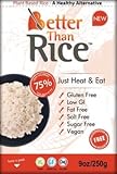 Better Than Foods Shirataki Konjac Rice. All-New, "No-Rinse & Ready-to-Eat", Gluten Free, Non-GMO, Vegan, All-Natural Glucomannan (6 Pack/ 54 oz./.46c oz.)