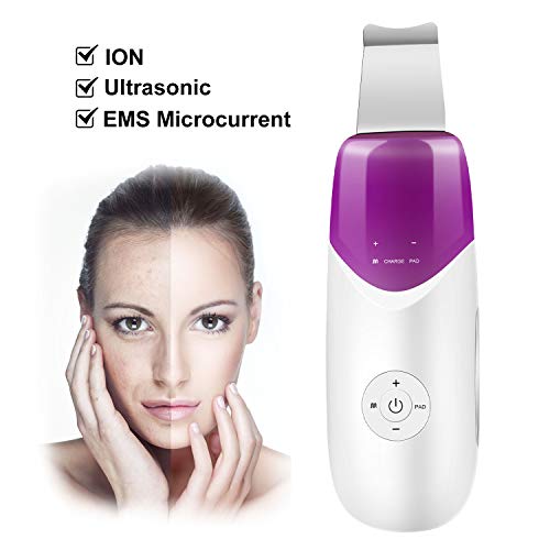 Facial Skin Scrubber TOPLANET Ultrasonic Skin Scrubber Peeling Extractor Cleaning Face Lift Blackhead Remover Facilitate Cell Metabolism for Anti-age Skin Care for Personal Salon Facial Care - Thumbnail 7