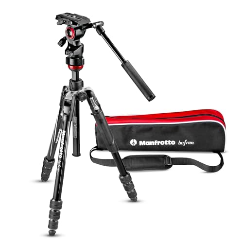 Manfrotto Befree Live Twist - Trípode de Viaje en Aluminio con Cierre de Rosca para Camara Reflex, CSC, Camaras Compactas - Para Contenido Creativo, Videos, Vlogging