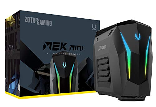 ZOTAC Gaming Mek Mini Gaming PC, GeForce RTX 2060 Super 8GB GDDR6, 6-Core Intel Core i5-9400F, 16GB DDR4/240GB Nvme SSD/1TB HDD/Windows 10 System, GM206SC5R1B-U-W2B