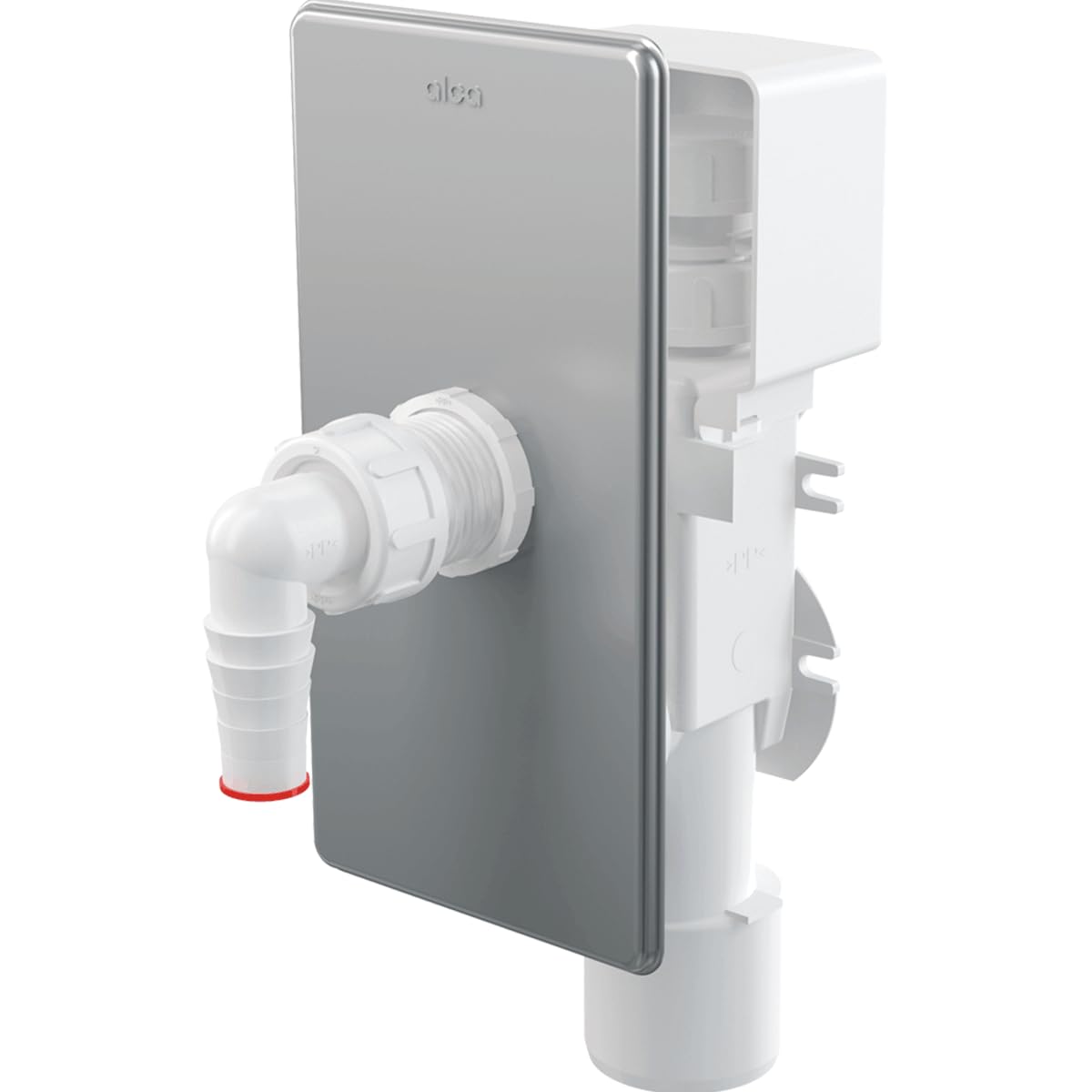 Alcaplast APS3P Flush-Mounted Siphon with Ventilation Valve, Chrome