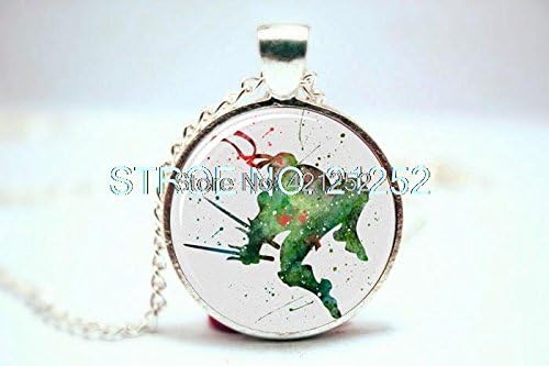 Pretty Lee 2015 Fashion Raphael Teenage Mutant Ninja Turtles Art Print Necklace Glass Photo Cabochon Necklace Christmas gift